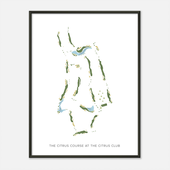 Print of The Citrus Course At The Citrus Club Modern Map