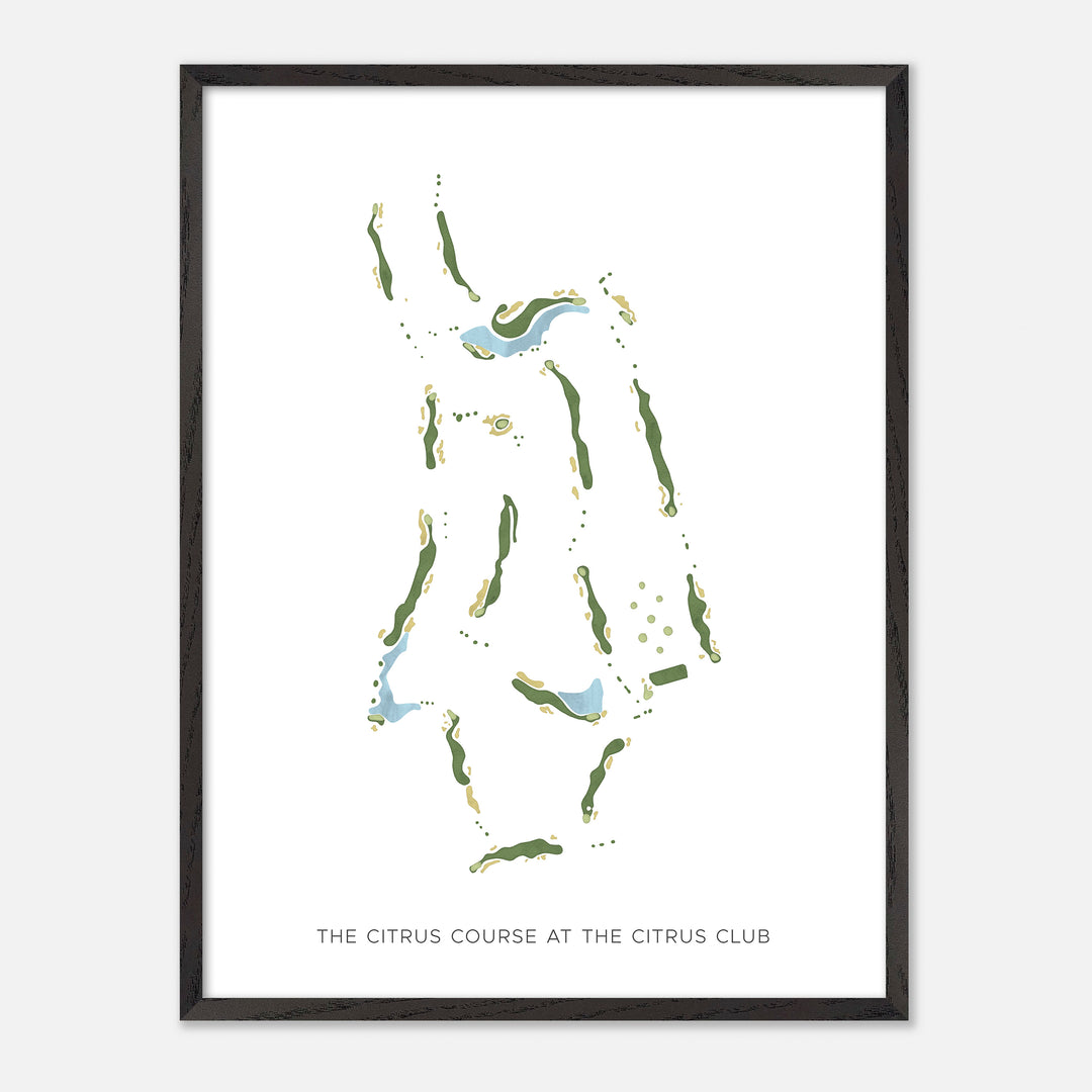 Print of The Citrus Course At The Citrus Club Modern Map