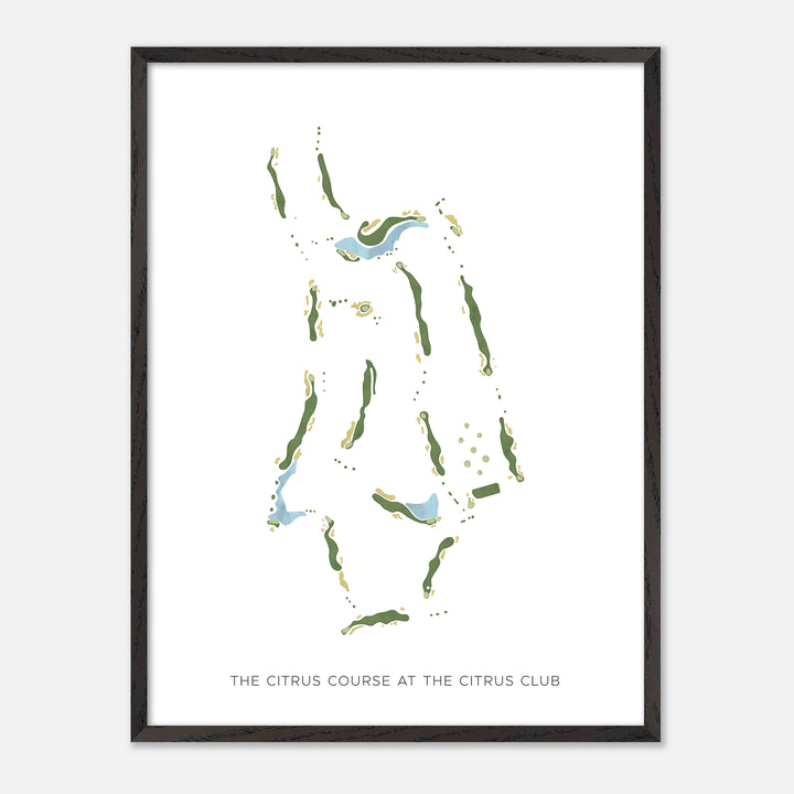 Print of The Citrus Course At The Citrus Club Modern Map