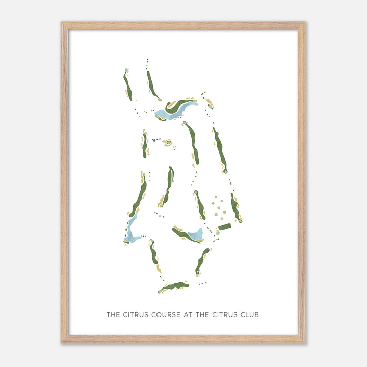 Print of The Citrus Course At The Citrus Club Modern Map
