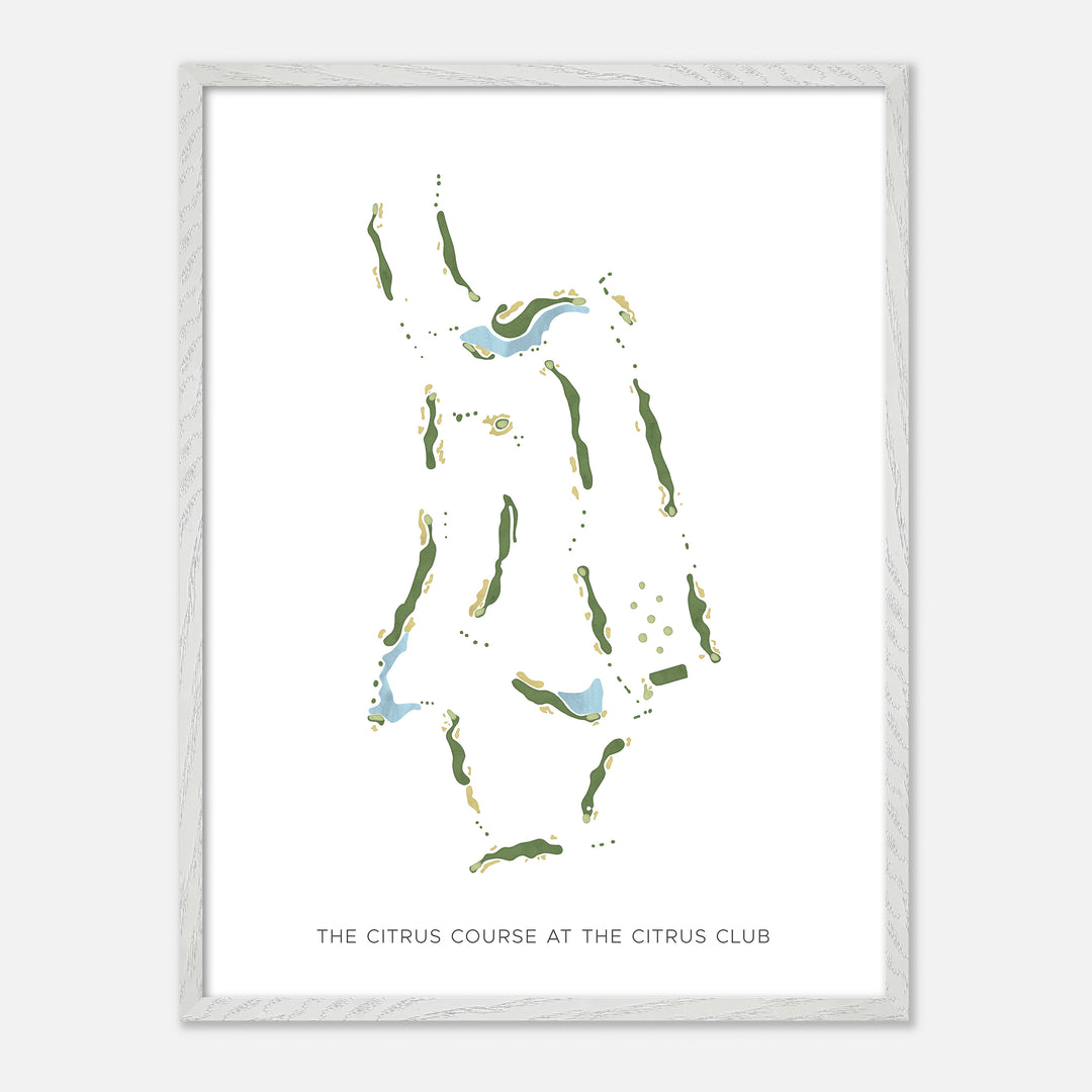 Print of The Citrus Course At The Citrus Club Modern Map