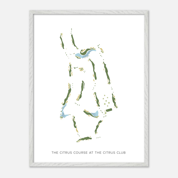 Print of The Citrus Course At The Citrus Club Modern Map