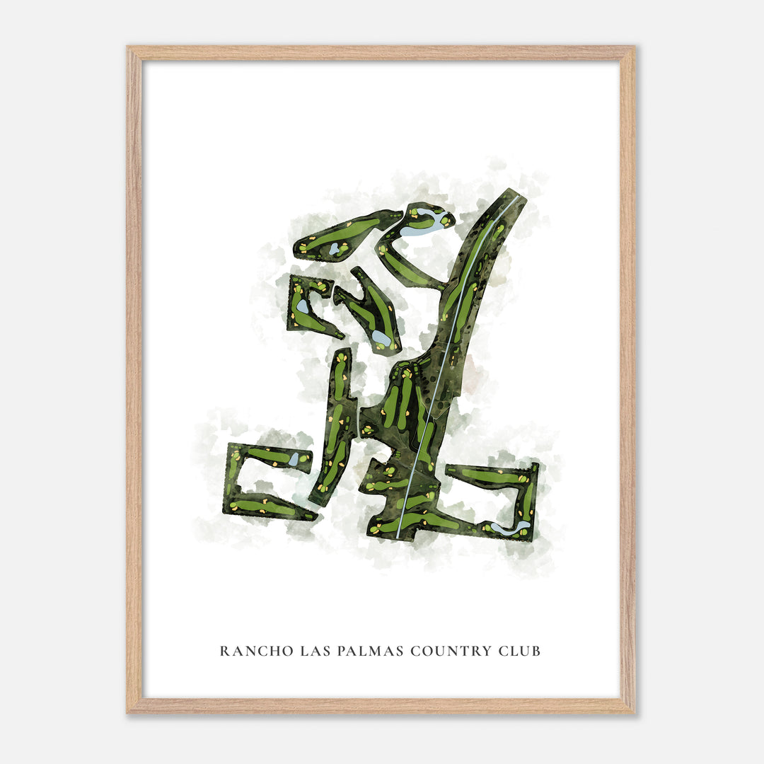 Print of Rancho Las Palmas Country Club Classic Map