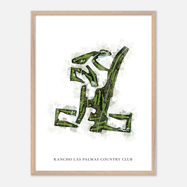 Print of Rancho Las Palmas Country Club Classic Map