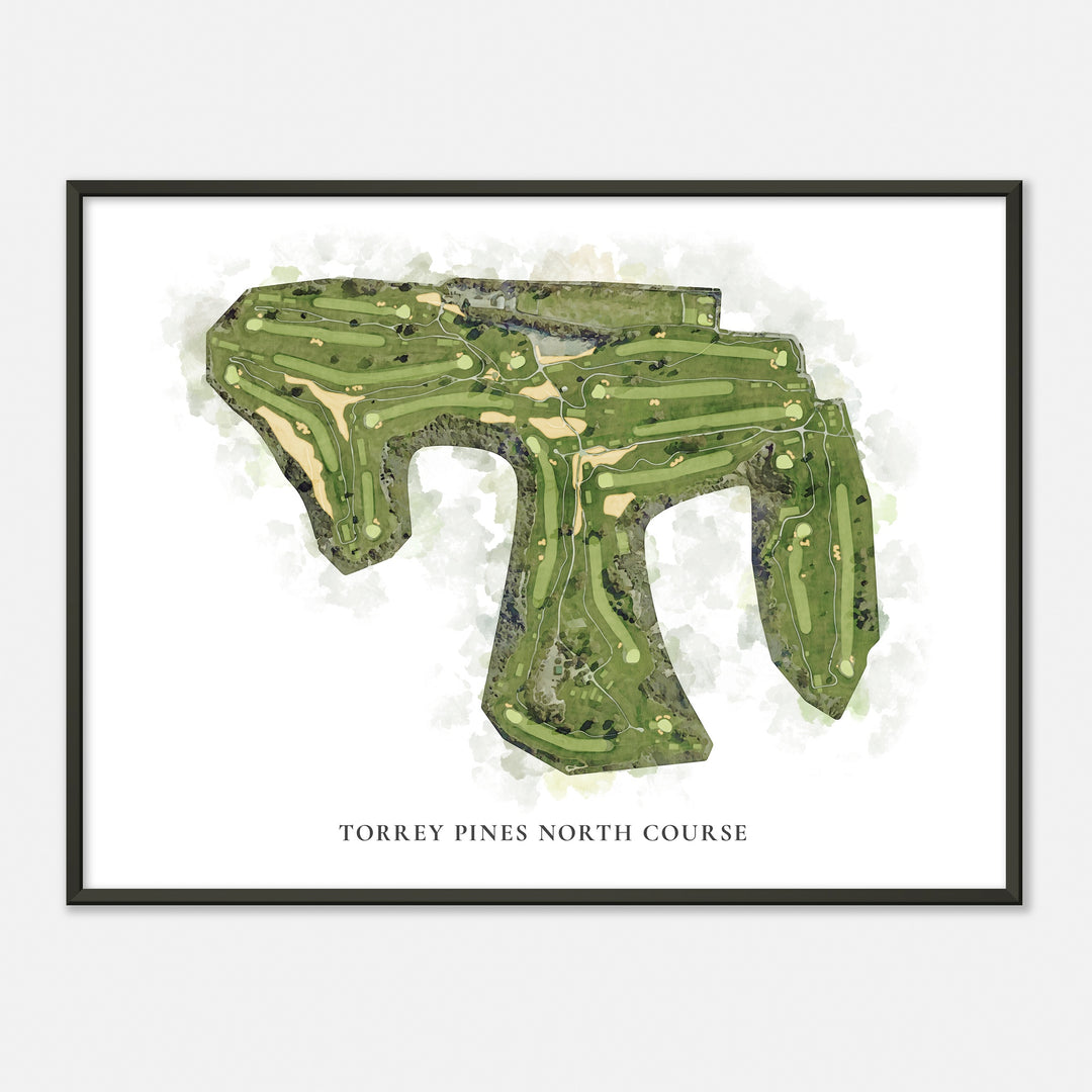 Print of Torrey Pines North Course Classic Map