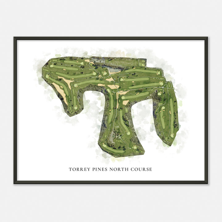 Print of Torrey Pines North Course Classic Map