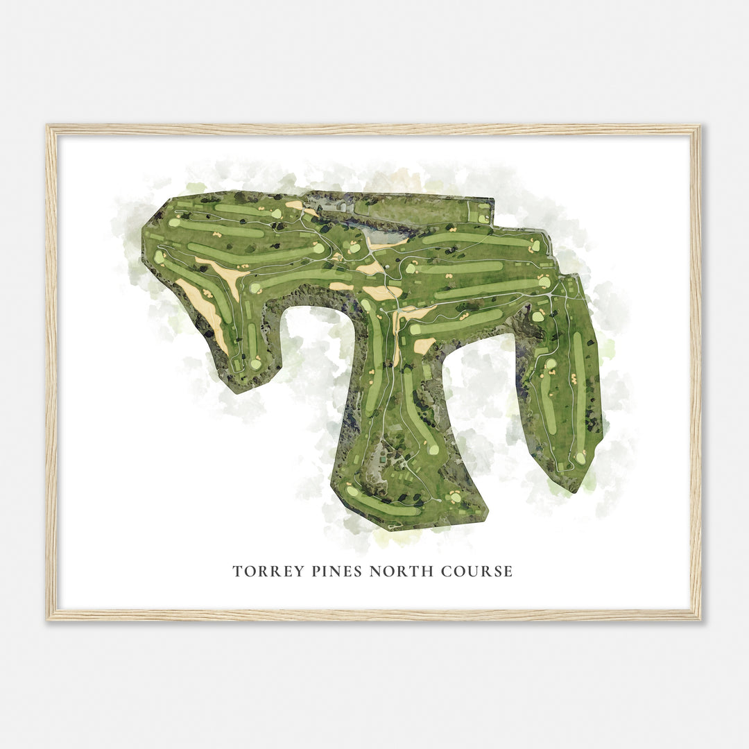 Print of Torrey Pines North Course Classic Map