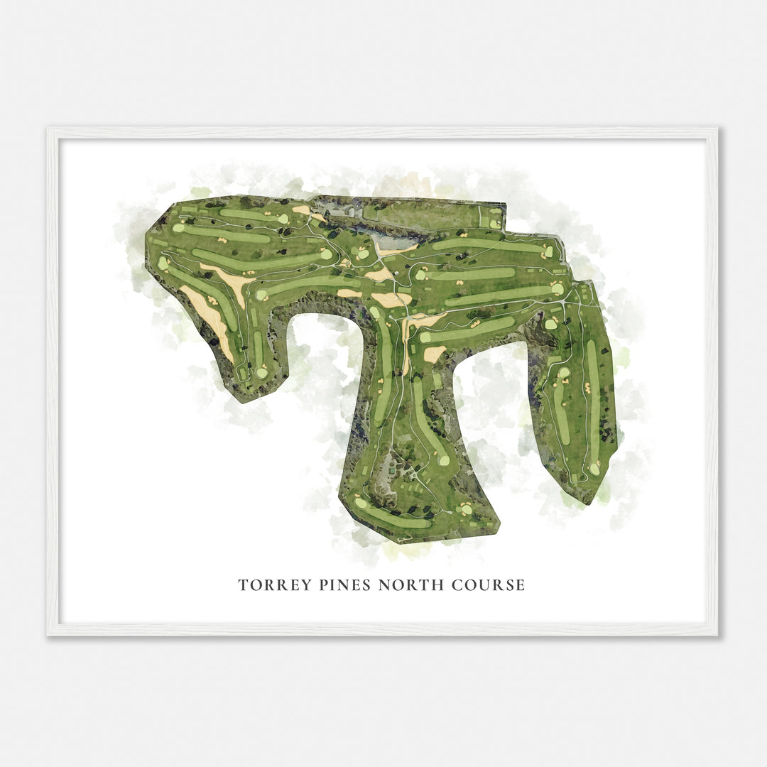 Print of Torrey Pines North Course Classic Map