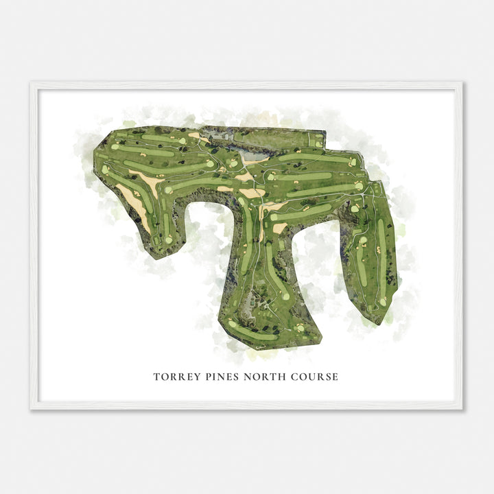Print of Torrey Pines North Course Classic Map