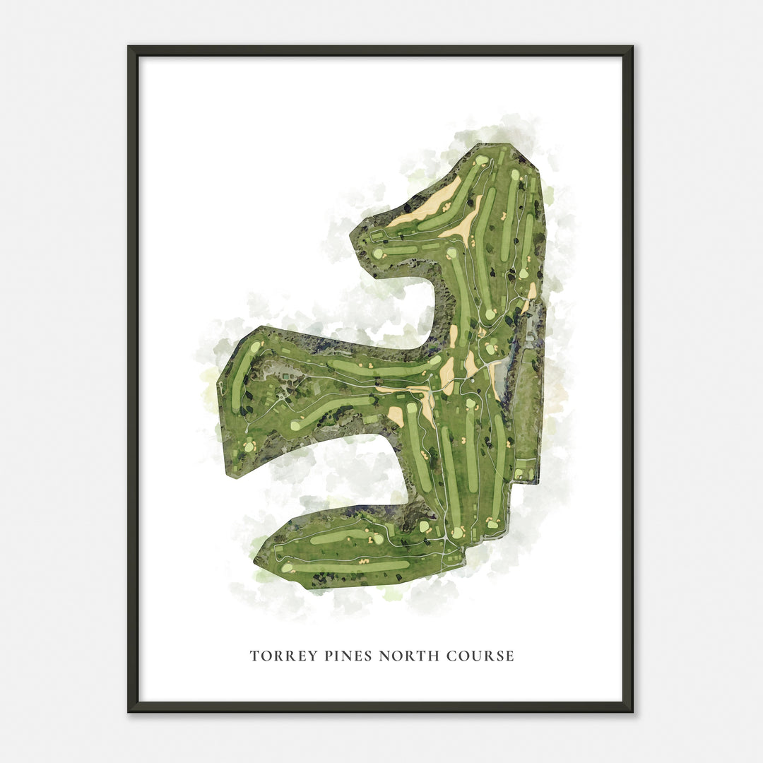 Print of Torrey Pines North Course Classic Map
