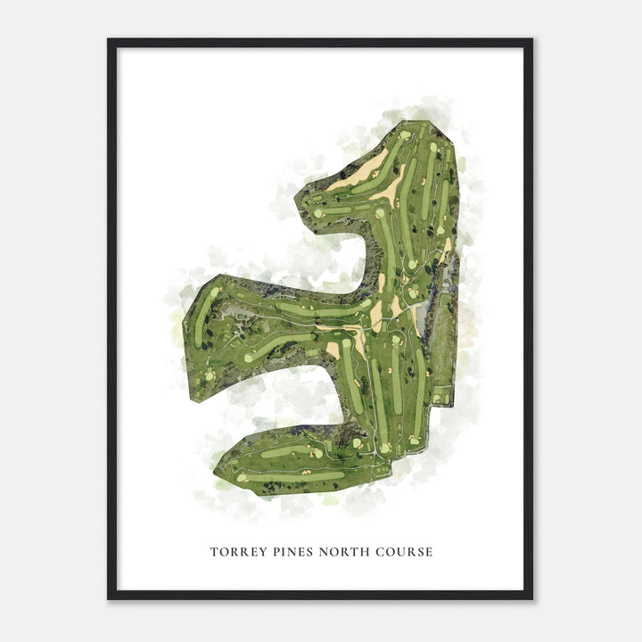 Print of Torrey Pines North Course Classic Map
