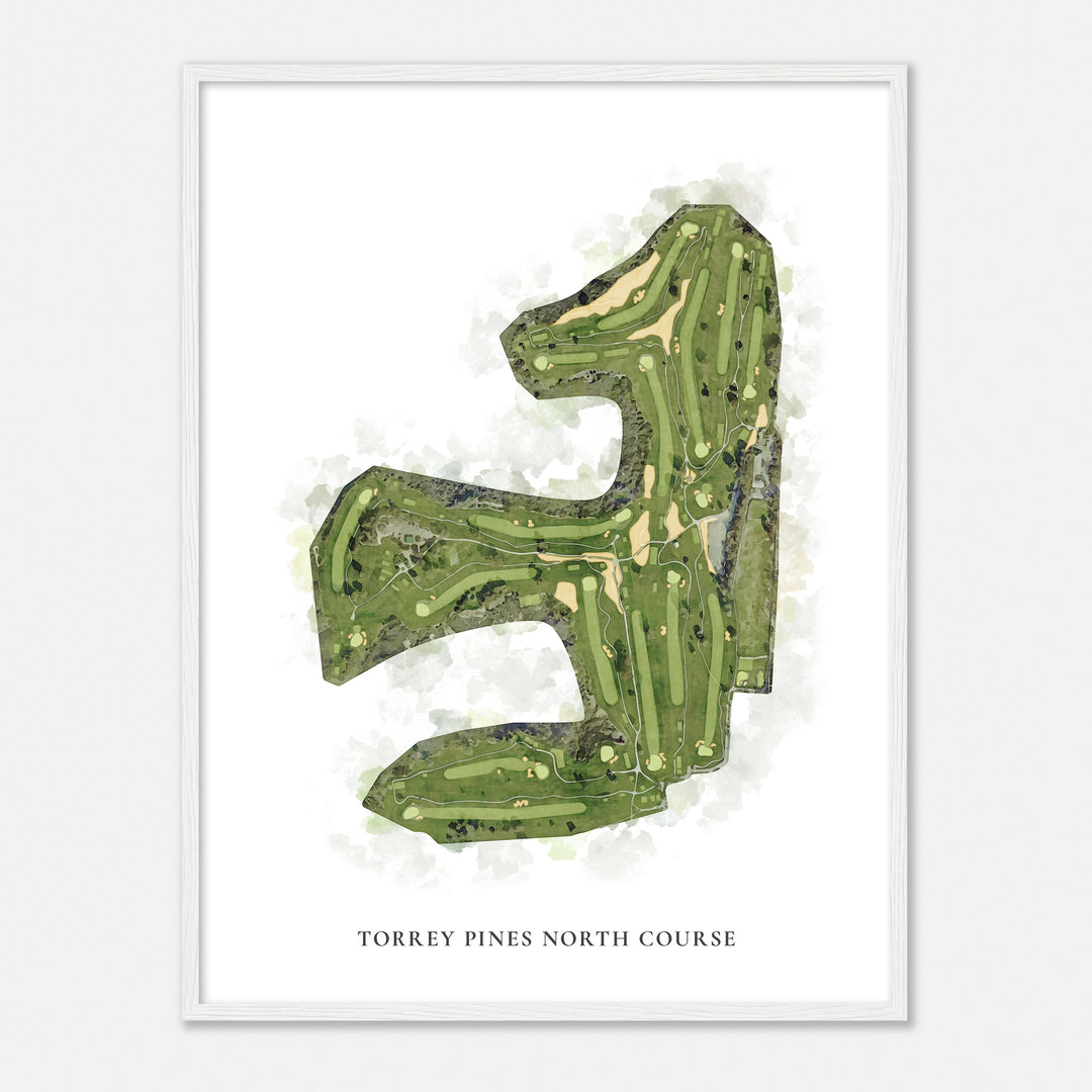 Print of Torrey Pines North Course Classic Map