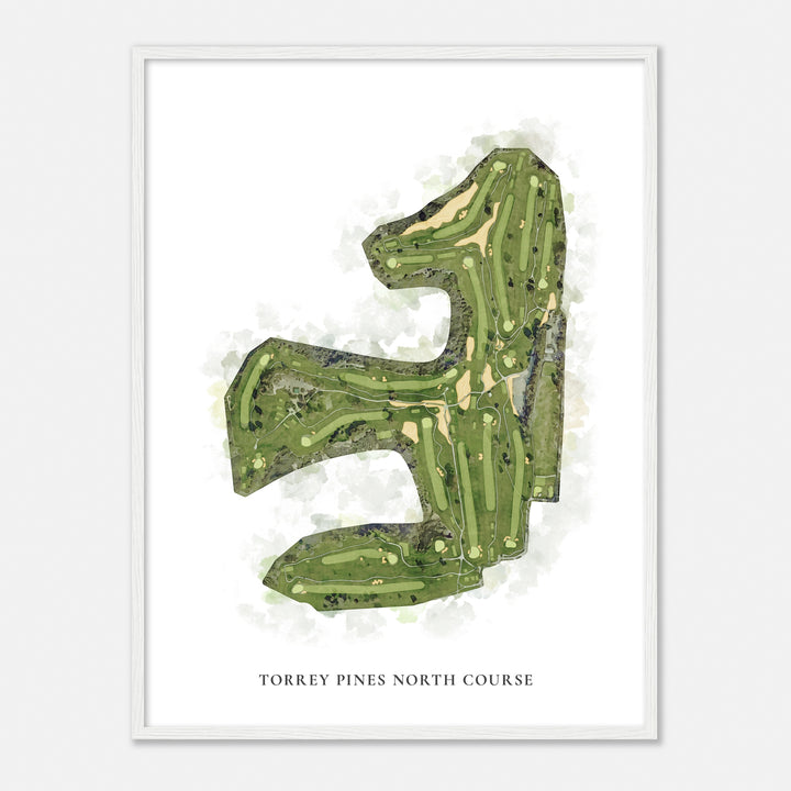 Print of Torrey Pines North Course Classic Map