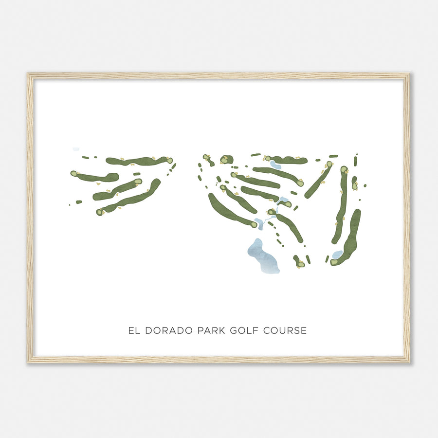 Print of El Dorado Park Golf Course Modern Map