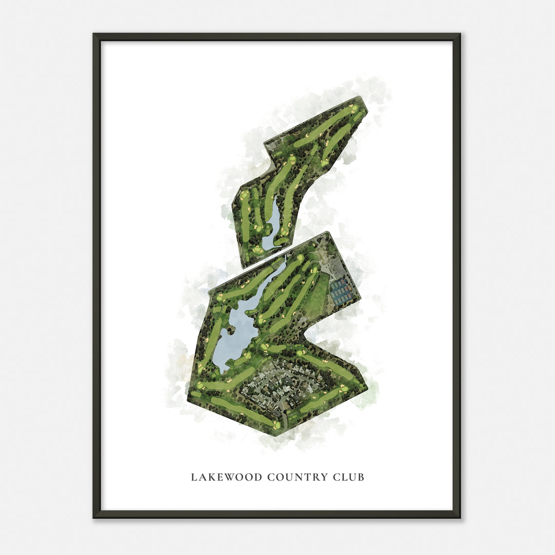 Print of Lakewood Country Club Classic Map