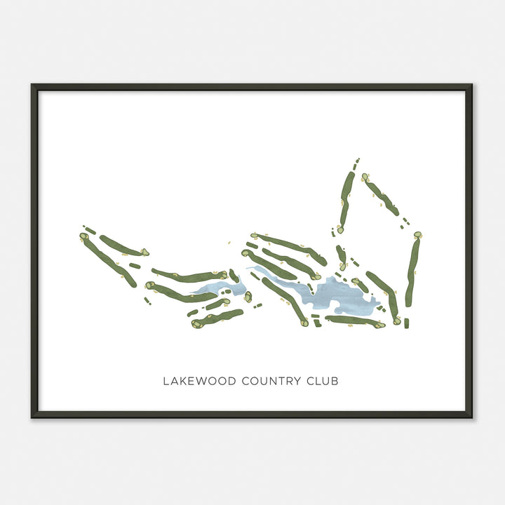 Print of Lakewood Country Club Modern Map