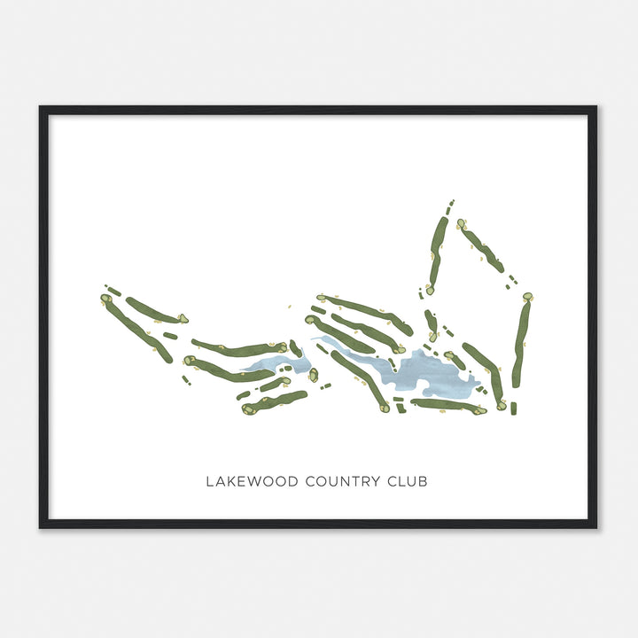 Print of Lakewood Country Club Modern Map