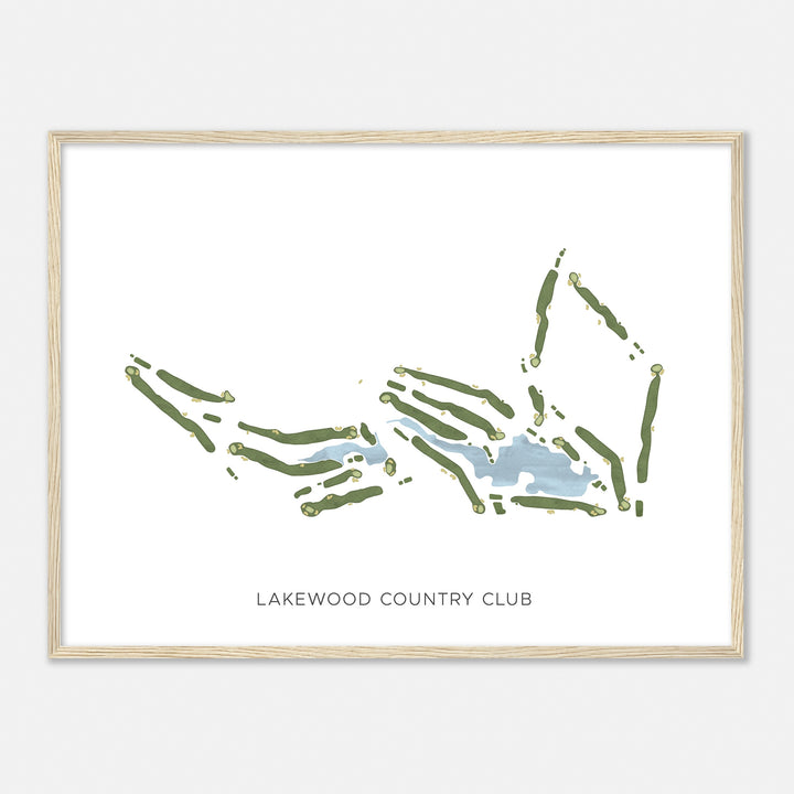 Print of Lakewood Country Club Modern Map