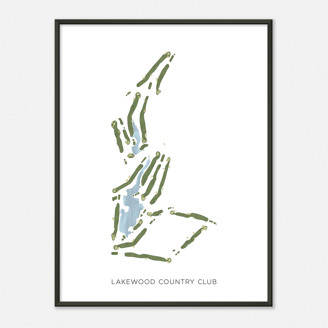 Print of Lakewood Country Club Modern Map