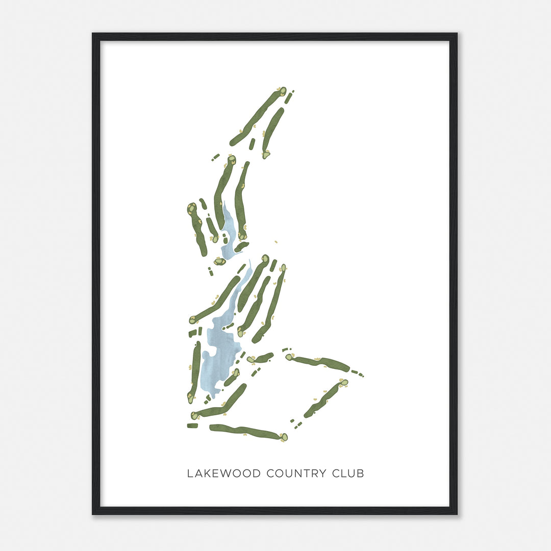 Print of Lakewood Country Club Modern Map