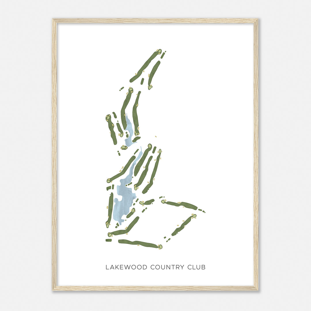 Print of Lakewood Country Club Modern Map