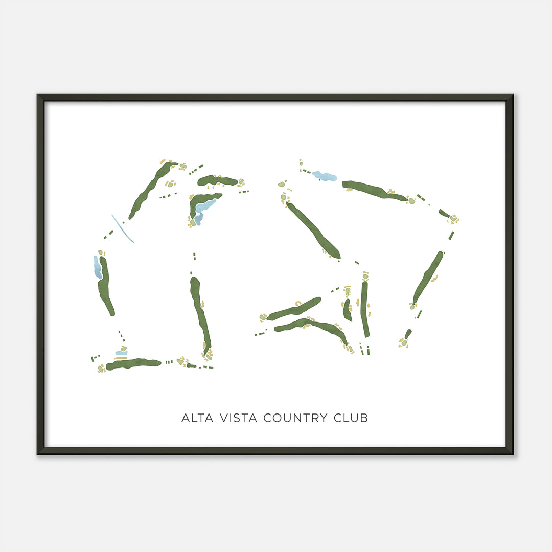 Print of Alta Vista Country Club Modern Map