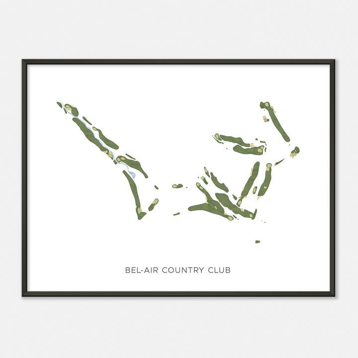 Print of Bel-Air Country Club Modern Map