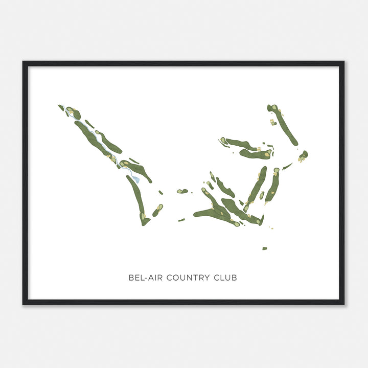 Print of Bel-Air Country Club Modern Map
