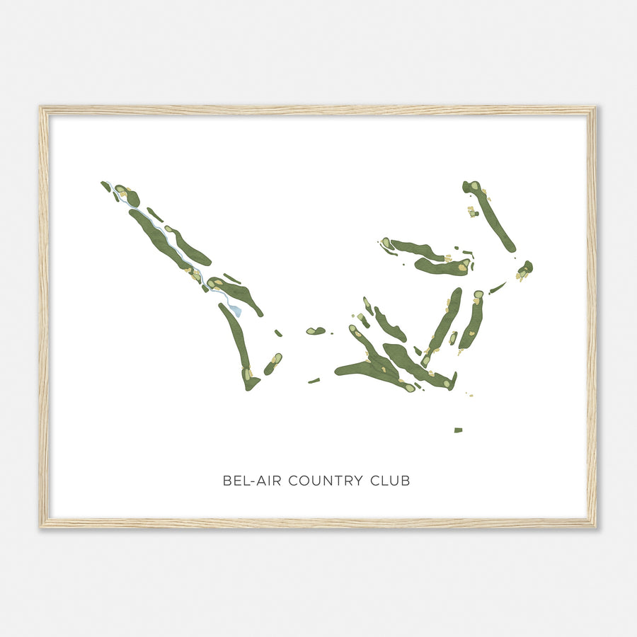 Print of Bel-Air Country Club Modern Map