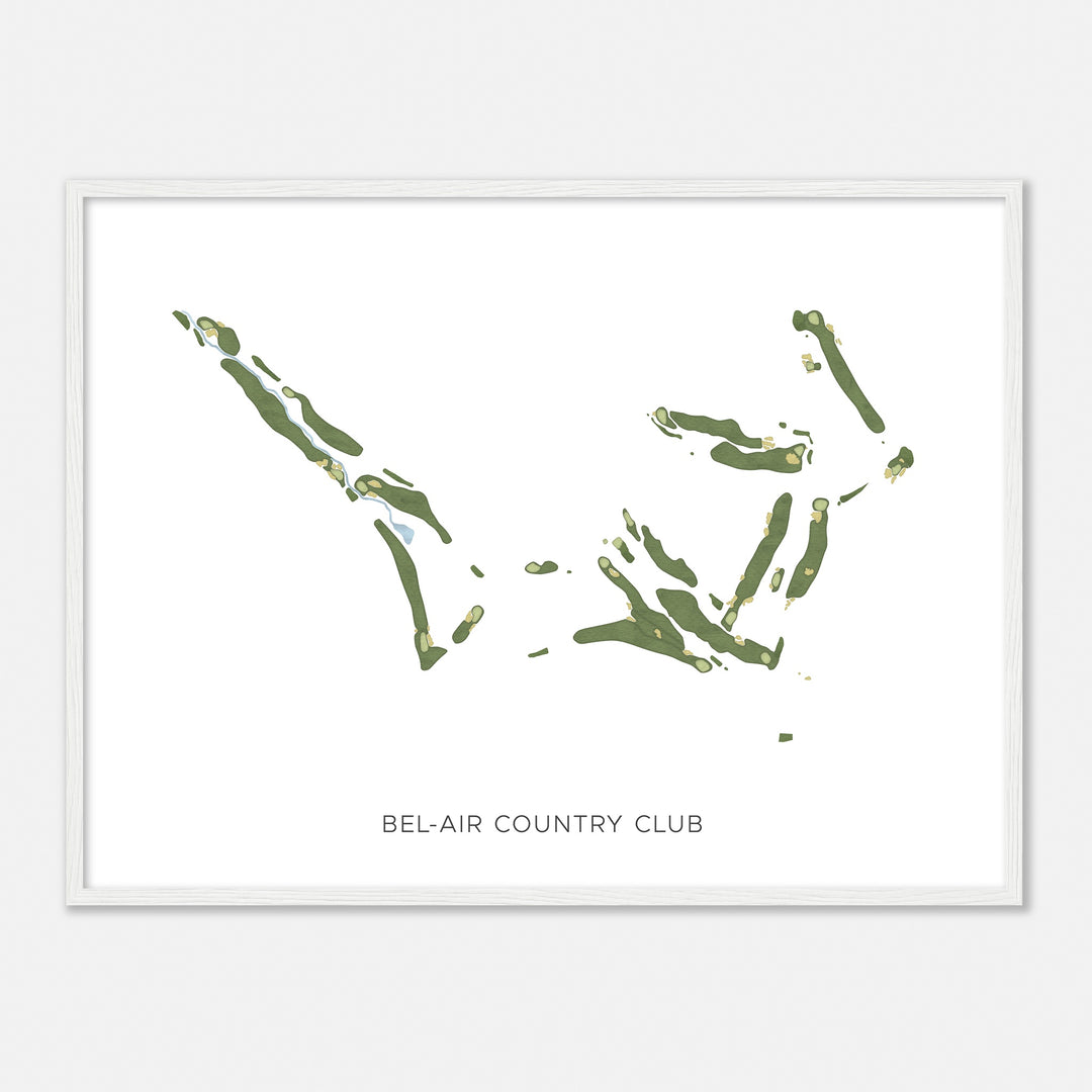 Print of Bel-Air Country Club Modern Map