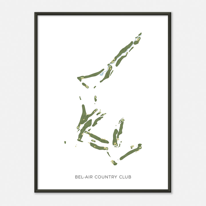 Print of Bel-Air Country Club Modern Map
