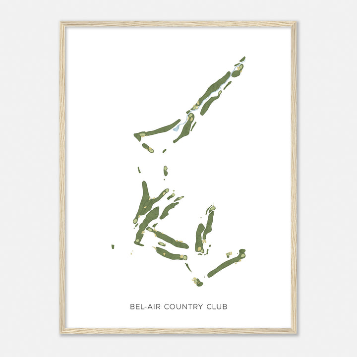 Print of Bel-Air Country Club Modern Map