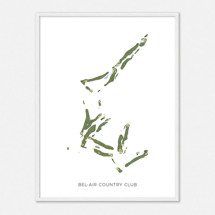 Print of Bel-Air Country Club Modern Map