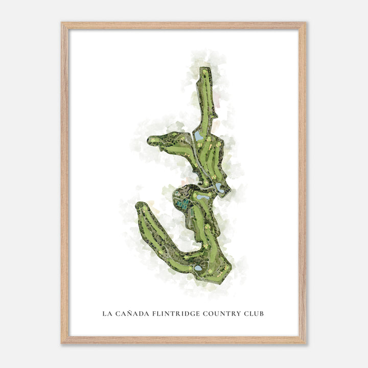 Print of La Cañada Flintridge Country Club Classic Map