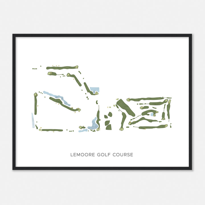 Print of Lemoore Golf Course Modern Map