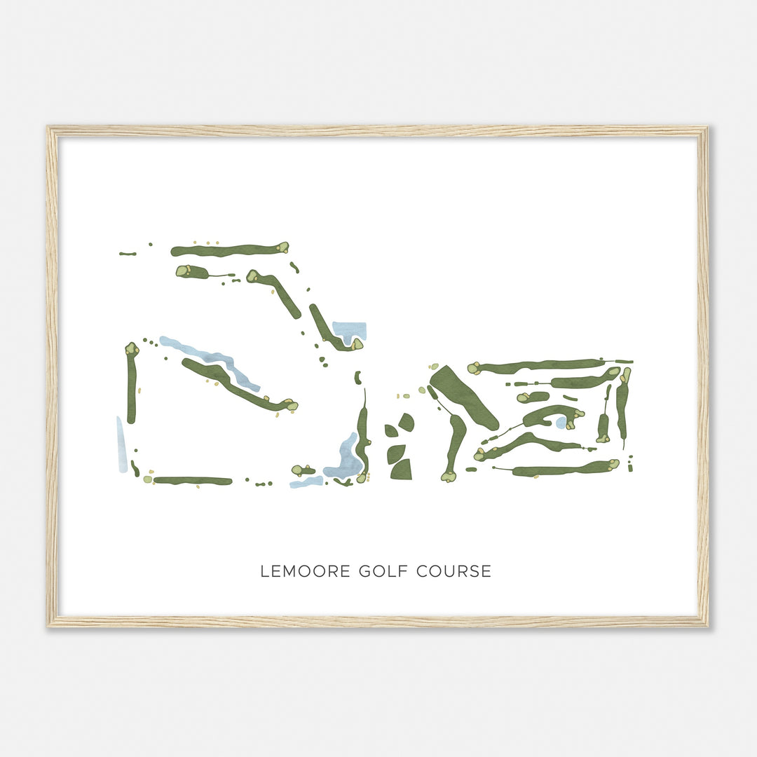 Print of Lemoore Golf Course Modern Map