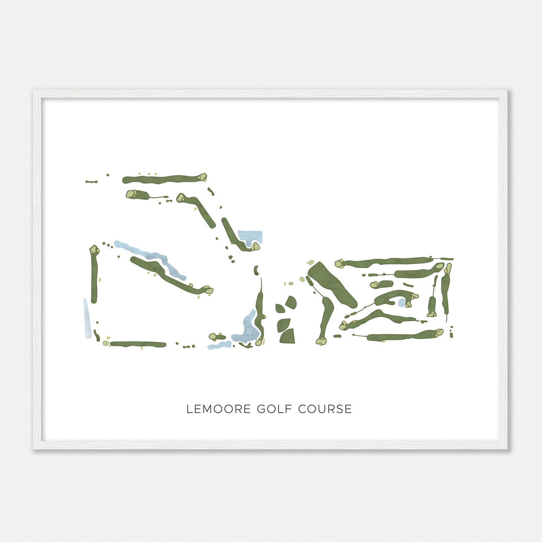 Print of Lemoore Golf Course Modern Map