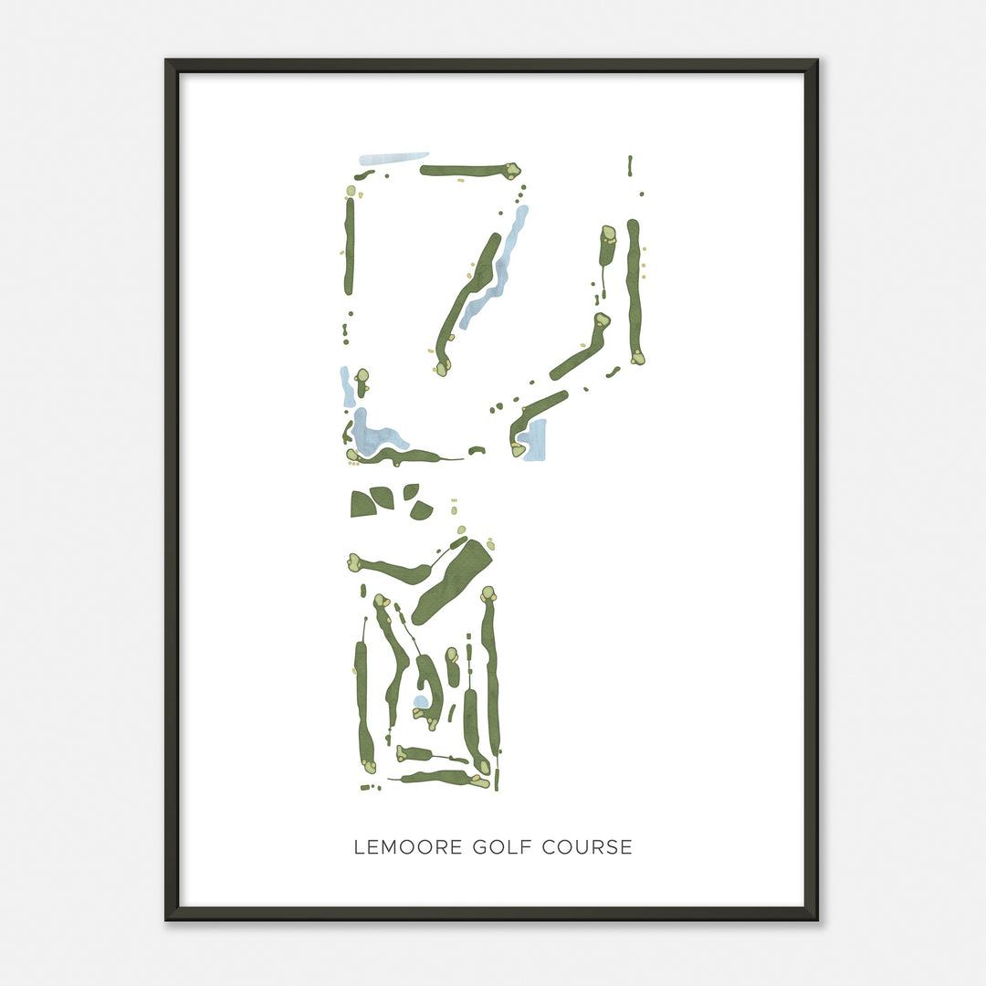 Print of Lemoore Golf Course Modern Map