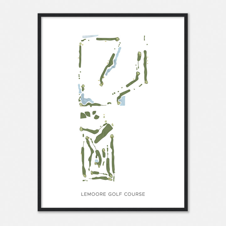 Print of Lemoore Golf Course Modern Map