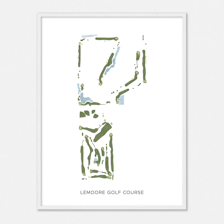 Print of Lemoore Golf Course Modern Map