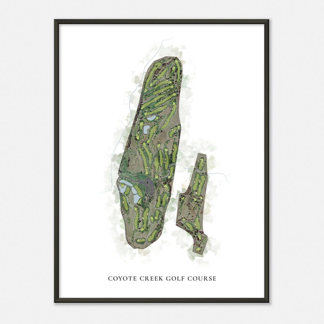 Print of Coyote Creek Golf Course Classic Map