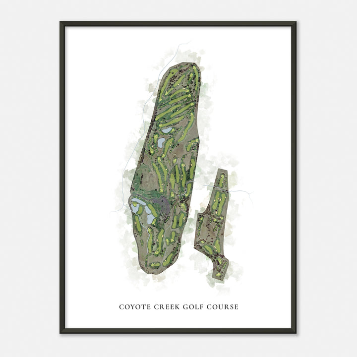Print of Coyote Creek Golf Course Classic Map