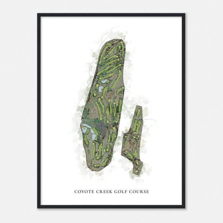 Print of Coyote Creek Golf Course Classic Map