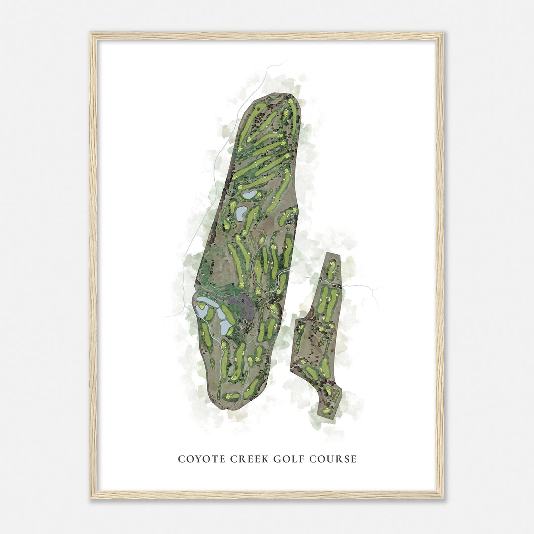 Print of Coyote Creek Golf Course Classic Map