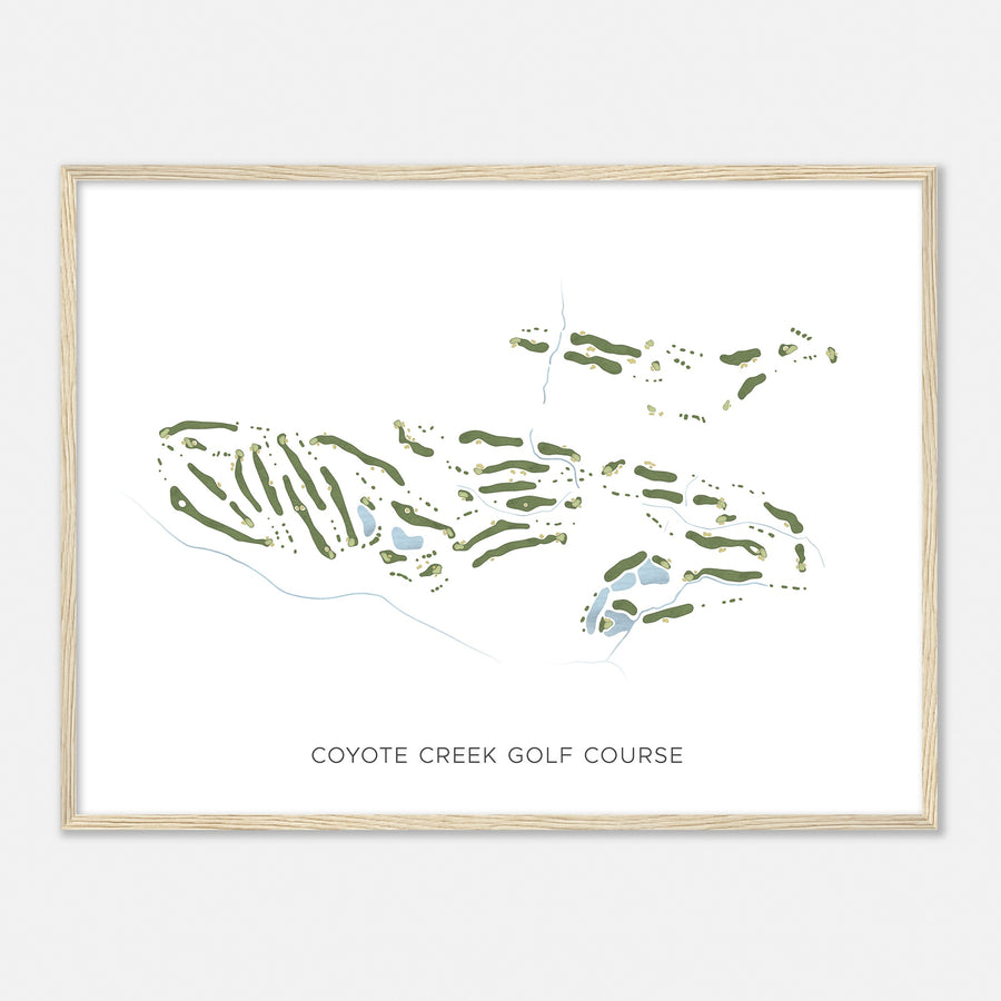 Print of Coyote Creek Golf Course Modern Map