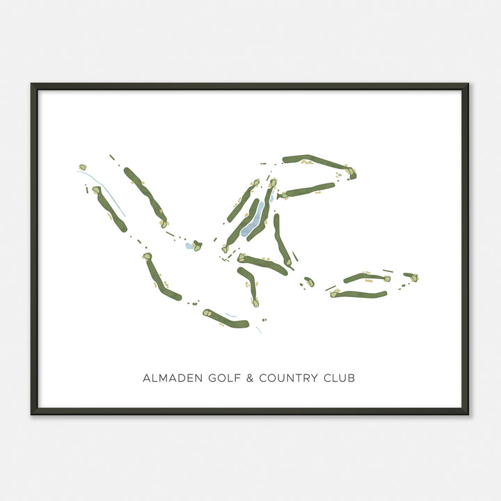 Print of Almaden Golf & Country Club Modern Map