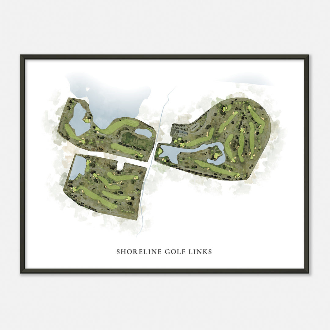 Print of Shoreline Golf Links Classic Map