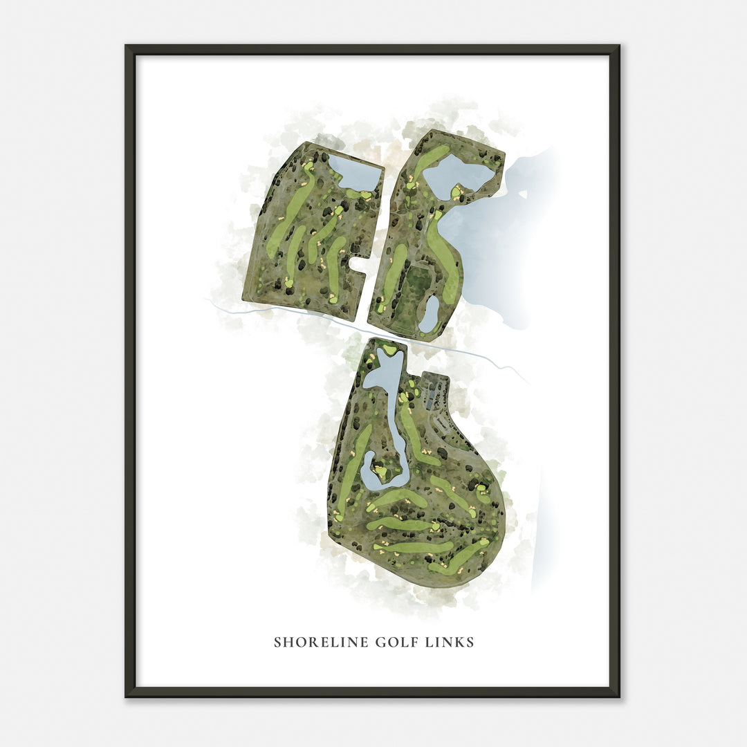 Print of Shoreline Golf Links Classic Map