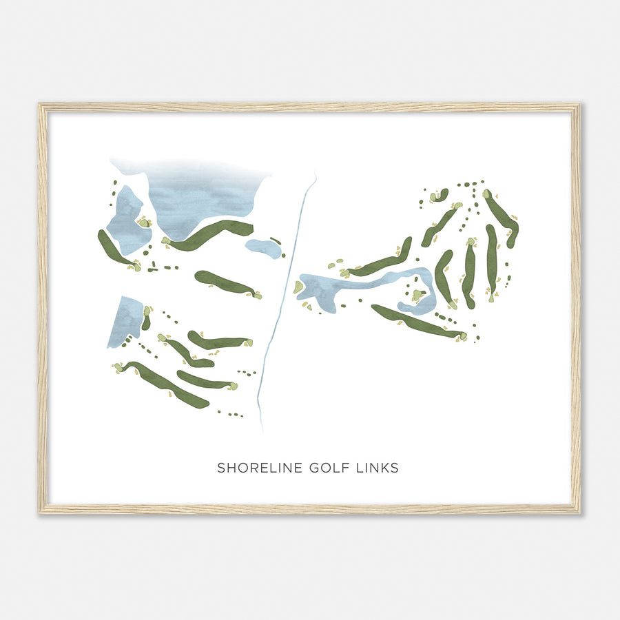 Print of Shoreline Golf Links Modern Map