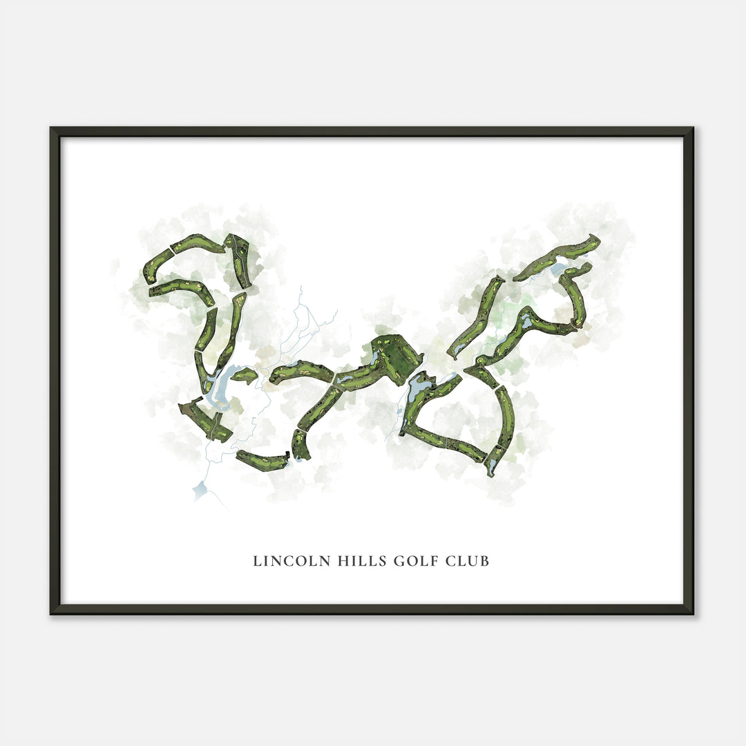 Print of Lincoln Hills Golf Club Classic Map